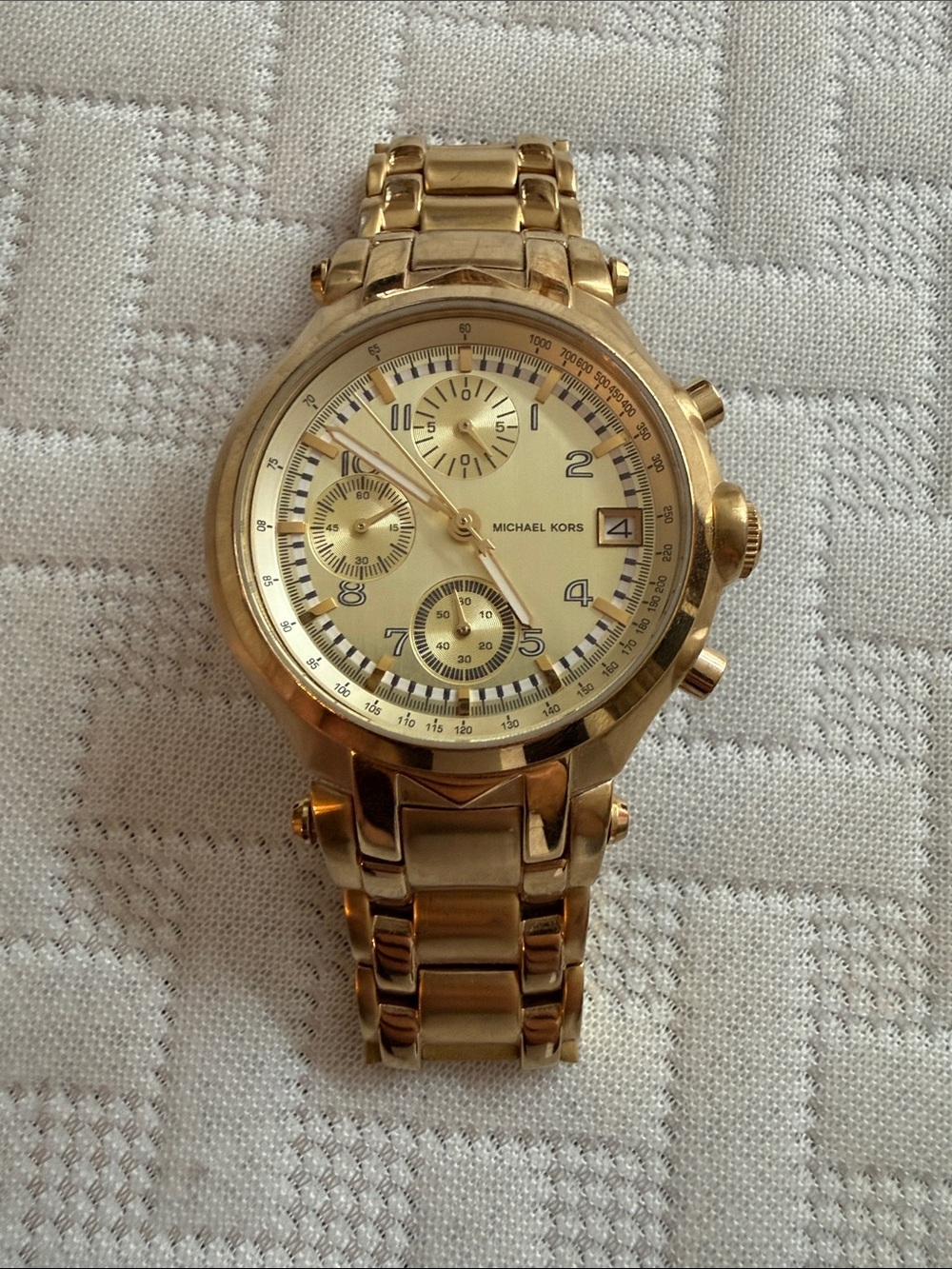 Michael Kors Gold-Tone Chronograph Bracelet Watch